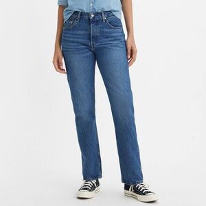 Levi’s 501 high rise medium wash jeans